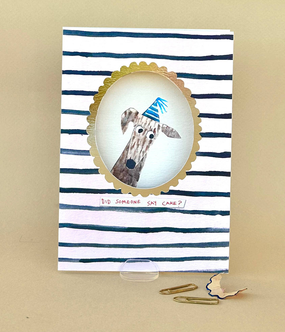 ' Did Someone Say Cake? (Framed)' Greetings Card FP3616