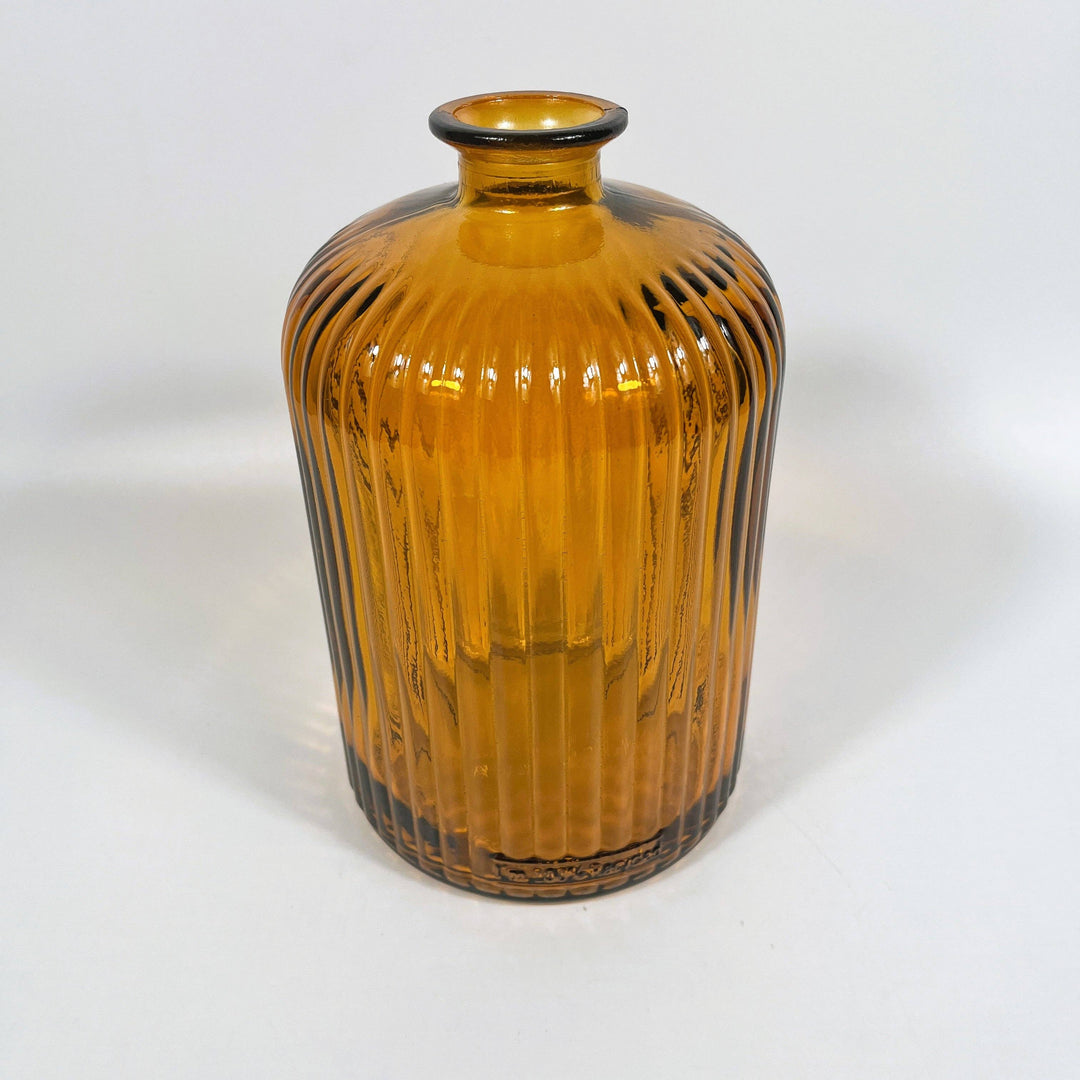 Recycled Glass 23cm Apothecary Vase: Amber
