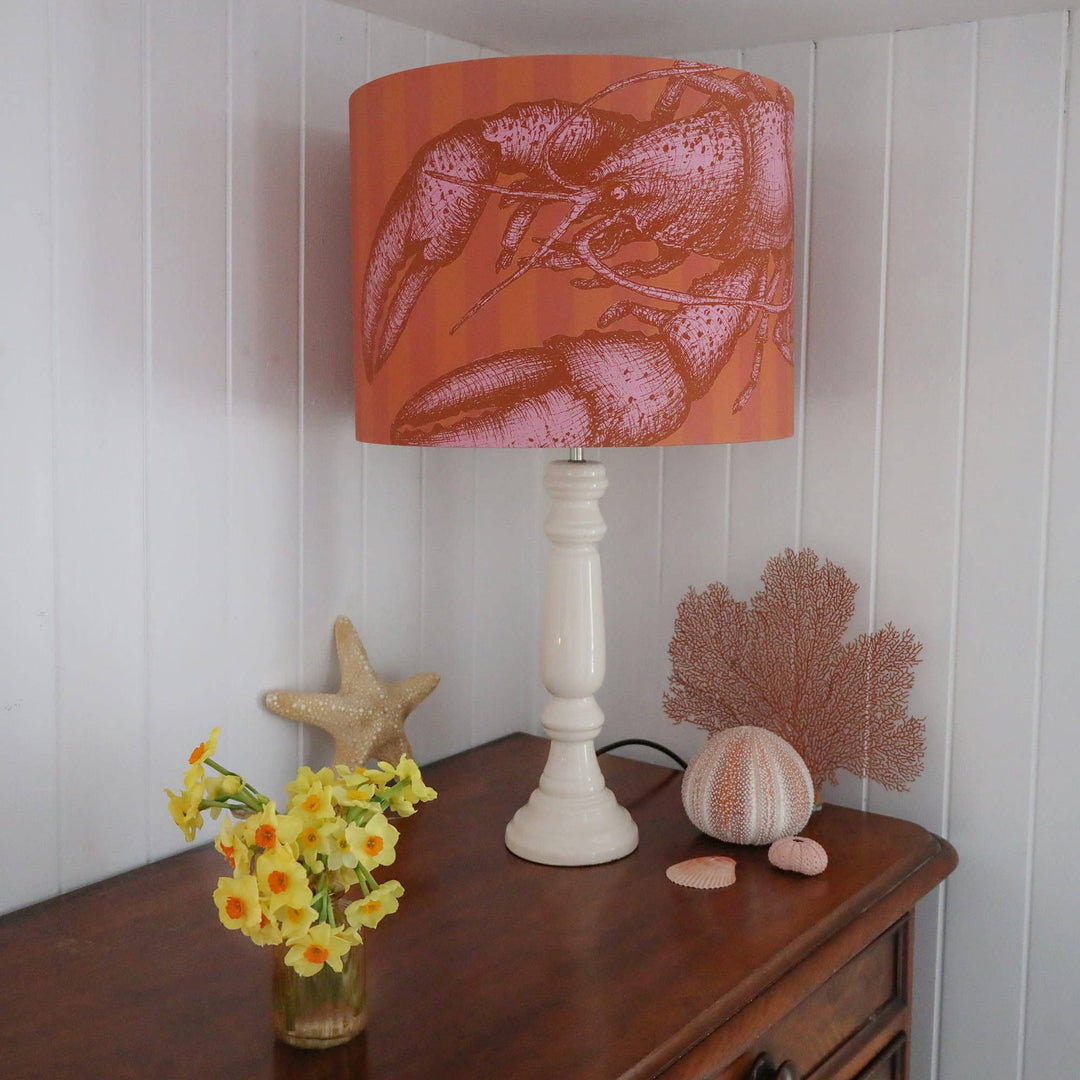 The Lobster Lampshade, Dusty Coral: Dusty Coral / 30cm / Lamp