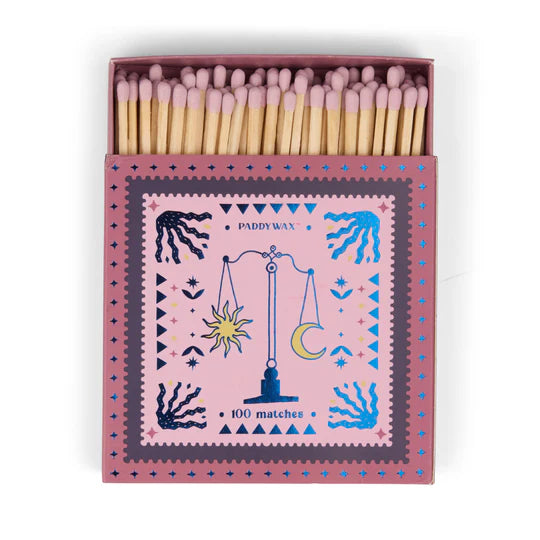 Jumbo Boxed Matches W/ Foil Accents 100 Matches W/ Pink Tips - Balance