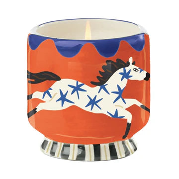 A Dopo 8oz/226g Horse Ceramic Candle - Sienna Sunset