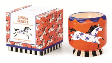 A Dopo 8oz/226g Horse Ceramic Candle - Sienna Sunset