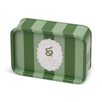 A Dopo 6oz/184g Snake Printed Tin Candle - Wild Lemongrass