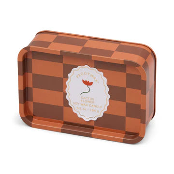A Dopo 6oz/184g Flower Printed Tin Candle - Cactus Flower