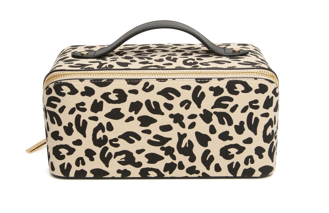 Light Leopard Train Case