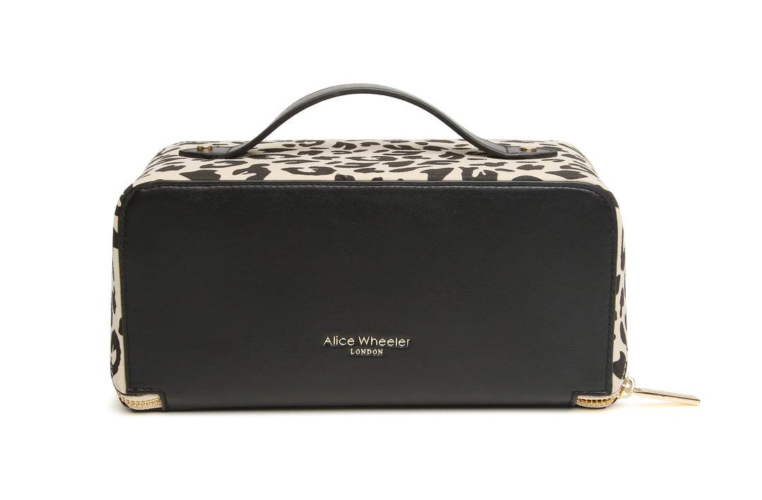 Light Leopard Train Case