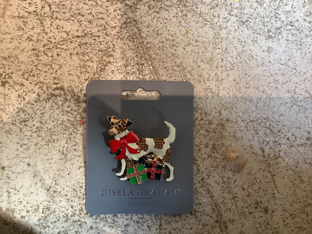Metal/Enamel Brooch - Dog
