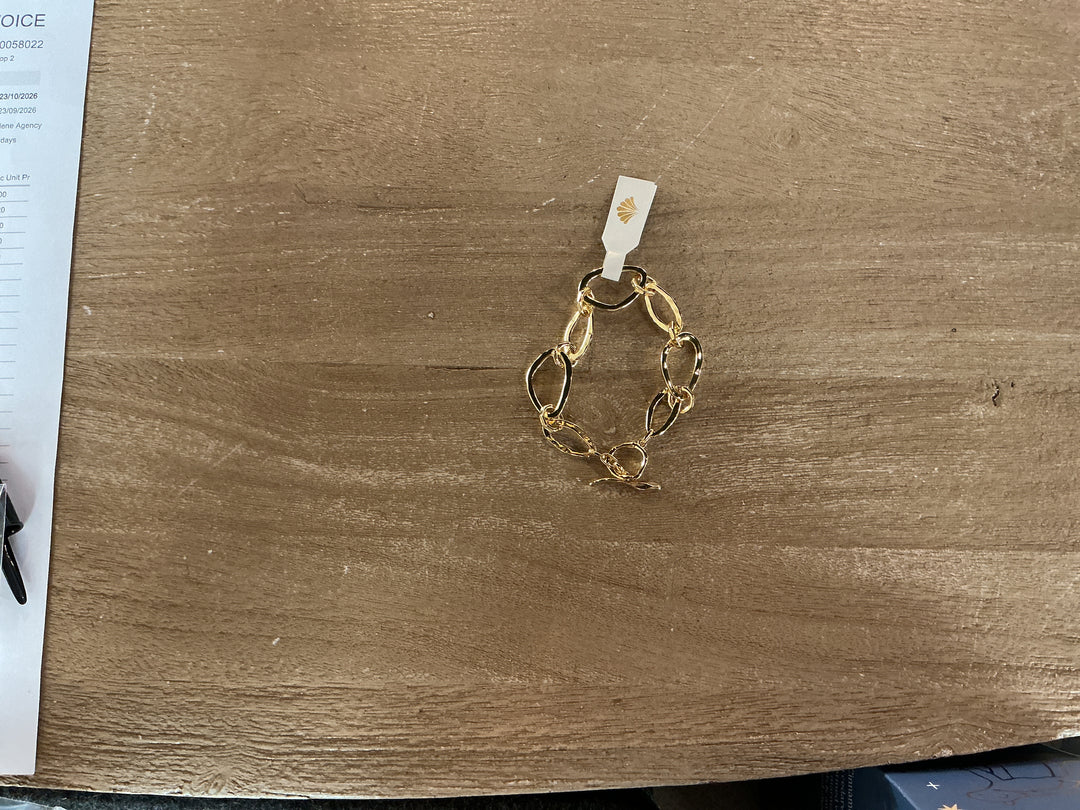 Organic Link Chain T-Bar Bracelet