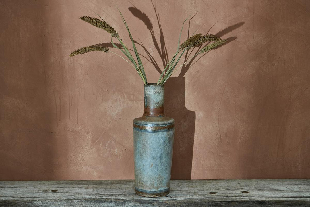 Bennu Bottle Vase - Aged Zinc - 41.5 x 15cm (dia)