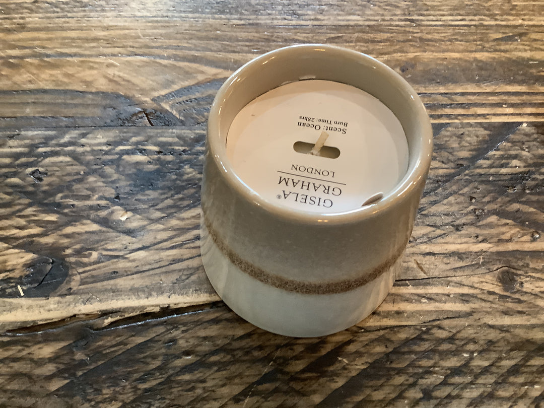 Beige Reactive Glaze Stoneware Scented Candle