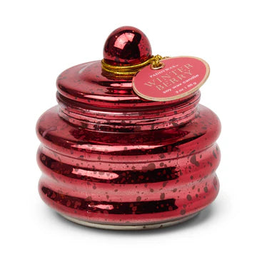 Beam 3oz/85g Glass Candle Red Mercury - Winter Berry