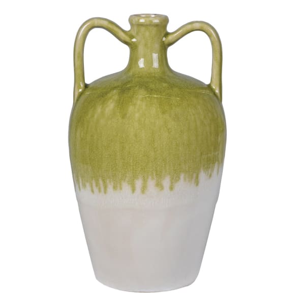 GRN DRIP EFFECT VASE