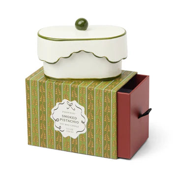 Cherie 5.5oz/155g Ceramic Dish Candle - Green - Smoked Pistachio