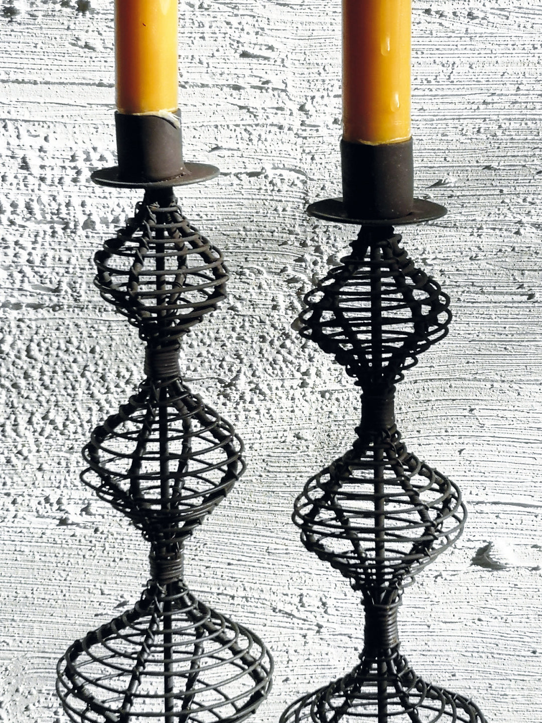 Wire Candlestick Dakar Antique Rust