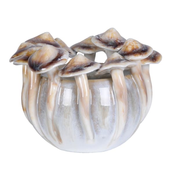 GLAZED MUSHROOM VASE