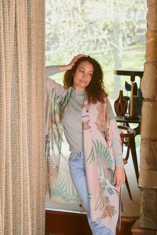 Crane Plaster Pink Throwover