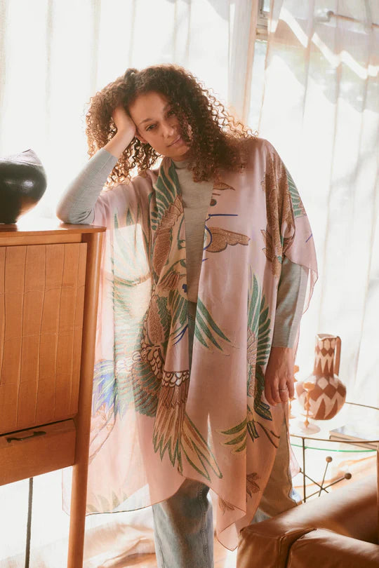 Crane Plaster Pink Throwover