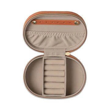 Oval Jewellery Case - Terracotta Sun