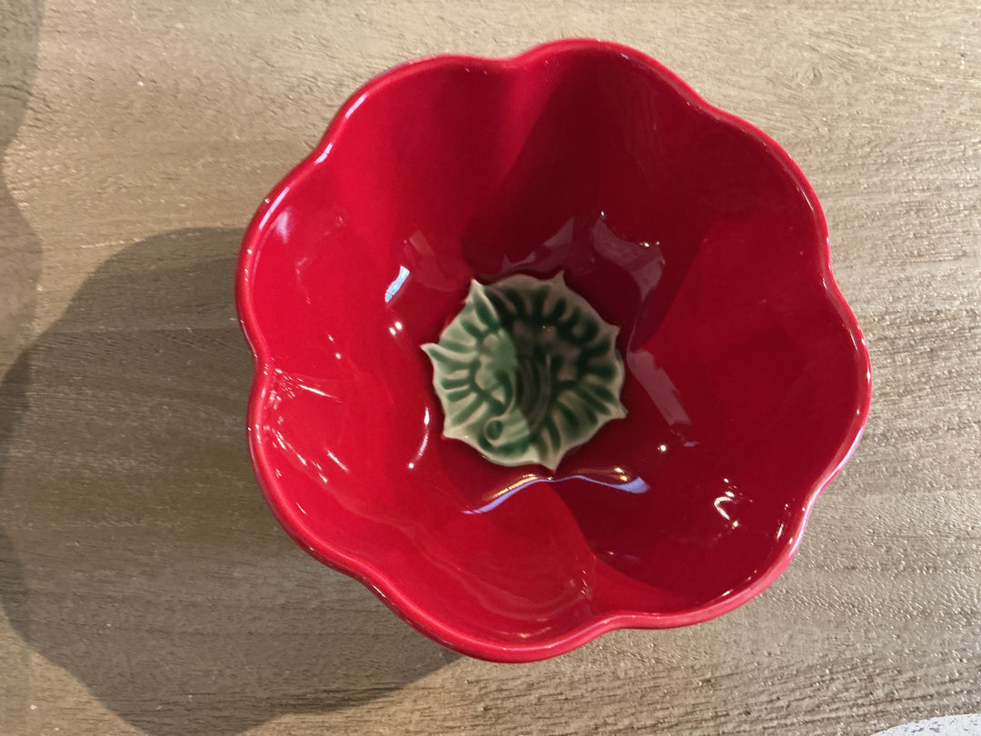 Red Stoneware Pepper 6 Bowl