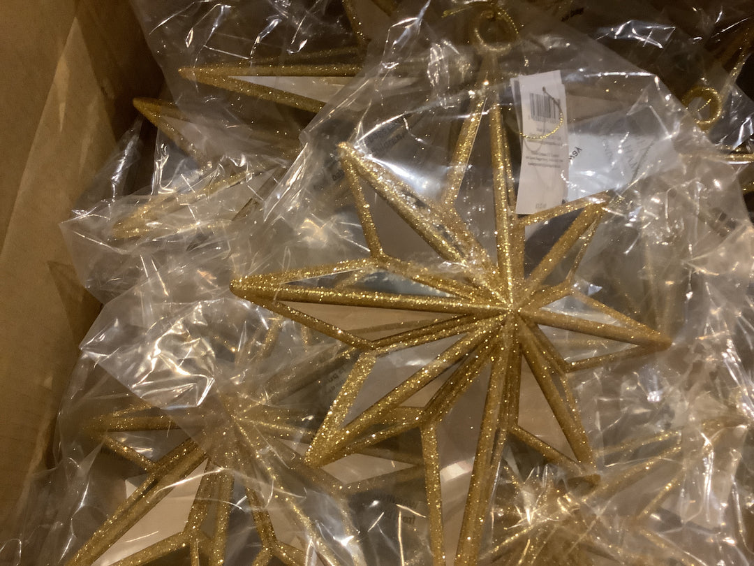 Gold Mirror 8-Point Star Dec, Lge