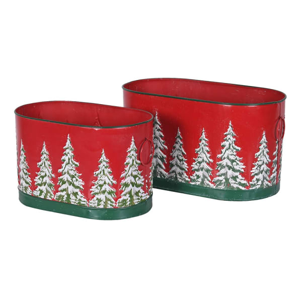 SNOWY TREE PLANTER Large