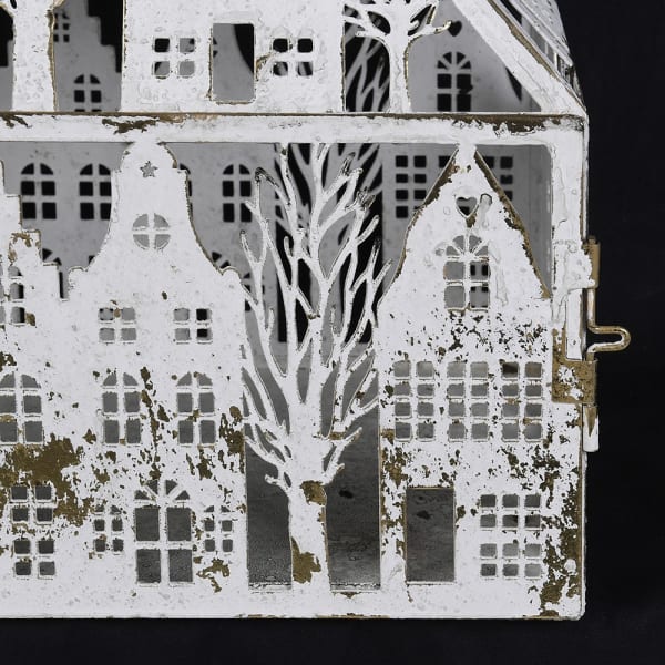 FROSTED HOUSE LANTERN