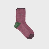 Vintage Glitter Socks old rose