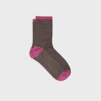 Brown Vintage Glitter socks