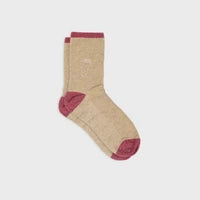 Beige Vintage Glitter socks