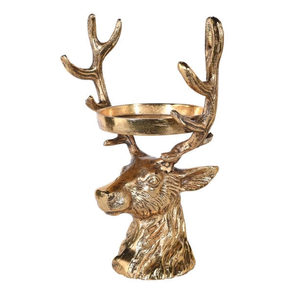 BRASS REINDEER C.HOLDER