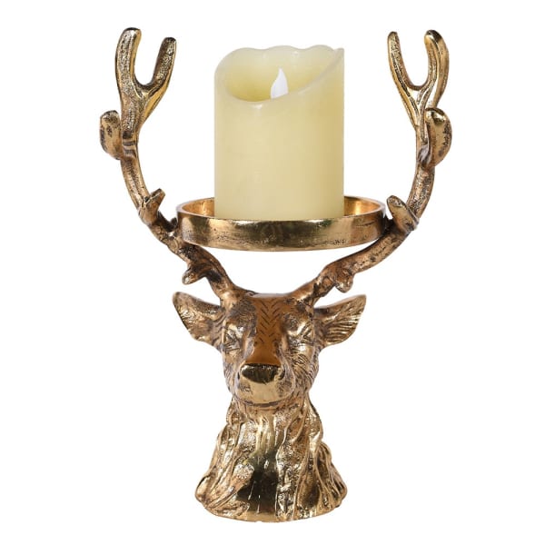BRASS REINDEER C.HOLDER