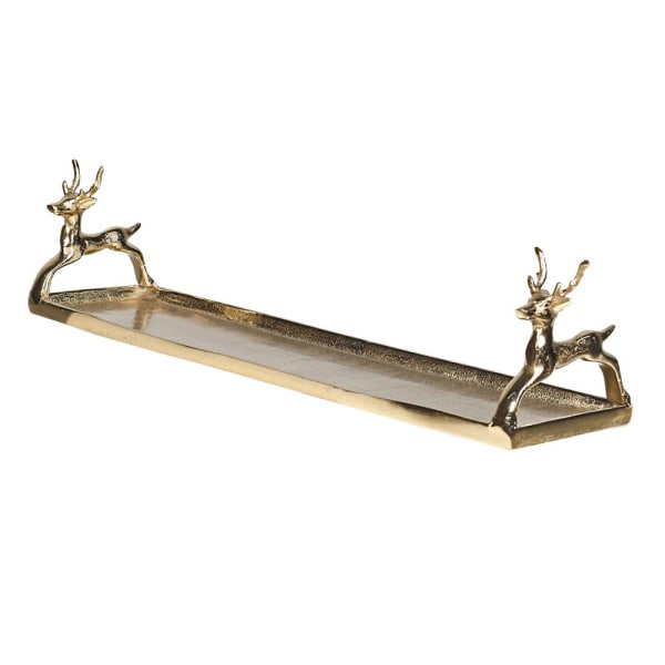 GOLD REINDEER TRAY
