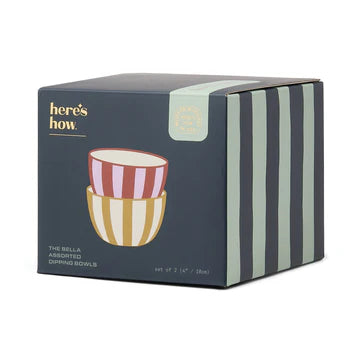 The Bella Dipping Bowls - Set of 2 Ochre & Rust