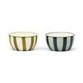 The Bella Dipping Bowls - Set of 2 Olive & Blue