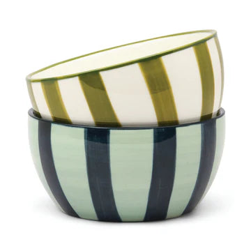 The Bella Dipping Bowls - Set of 2 Olive & Blue