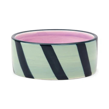 The Izzy Wine Coaster - Blue & Green Stripe