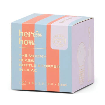 The Moony Glass Bottle Stopper - Lilac