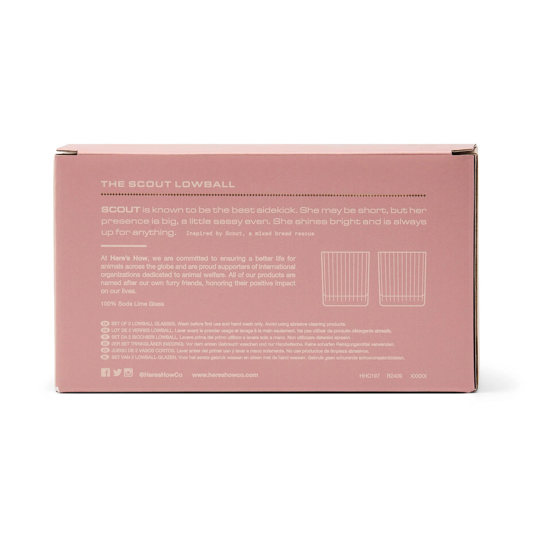 The Scout Lowball Glass - Set of 2 Blush