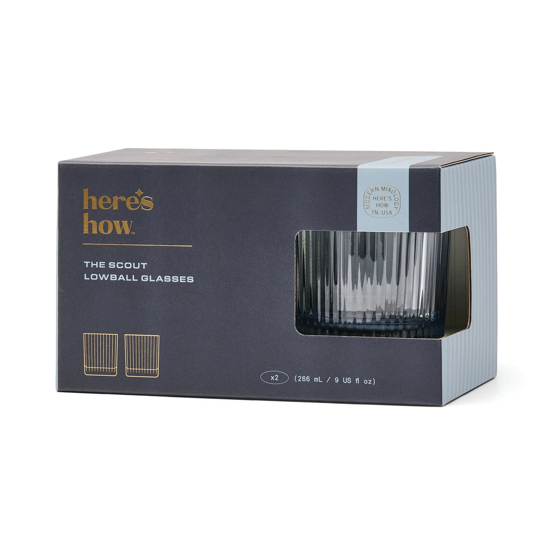 The Scout Lowball Glass - Set of 2 Blue