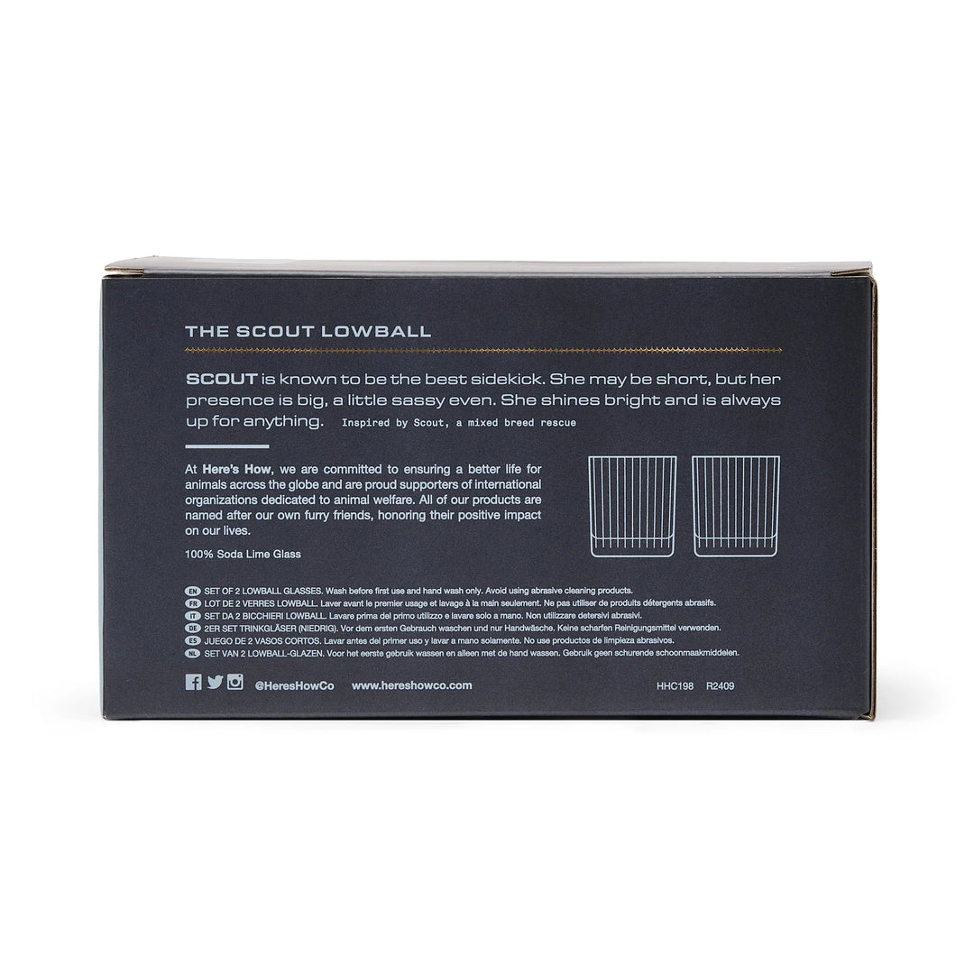 The Scout Lowball Glass - Set of 2 Blue