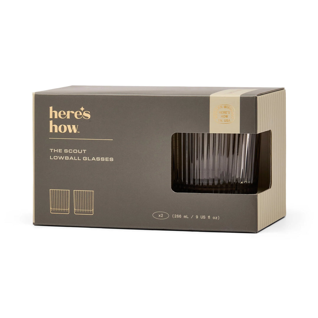 The Scout Lowball Glass - Set of 2 Smoke