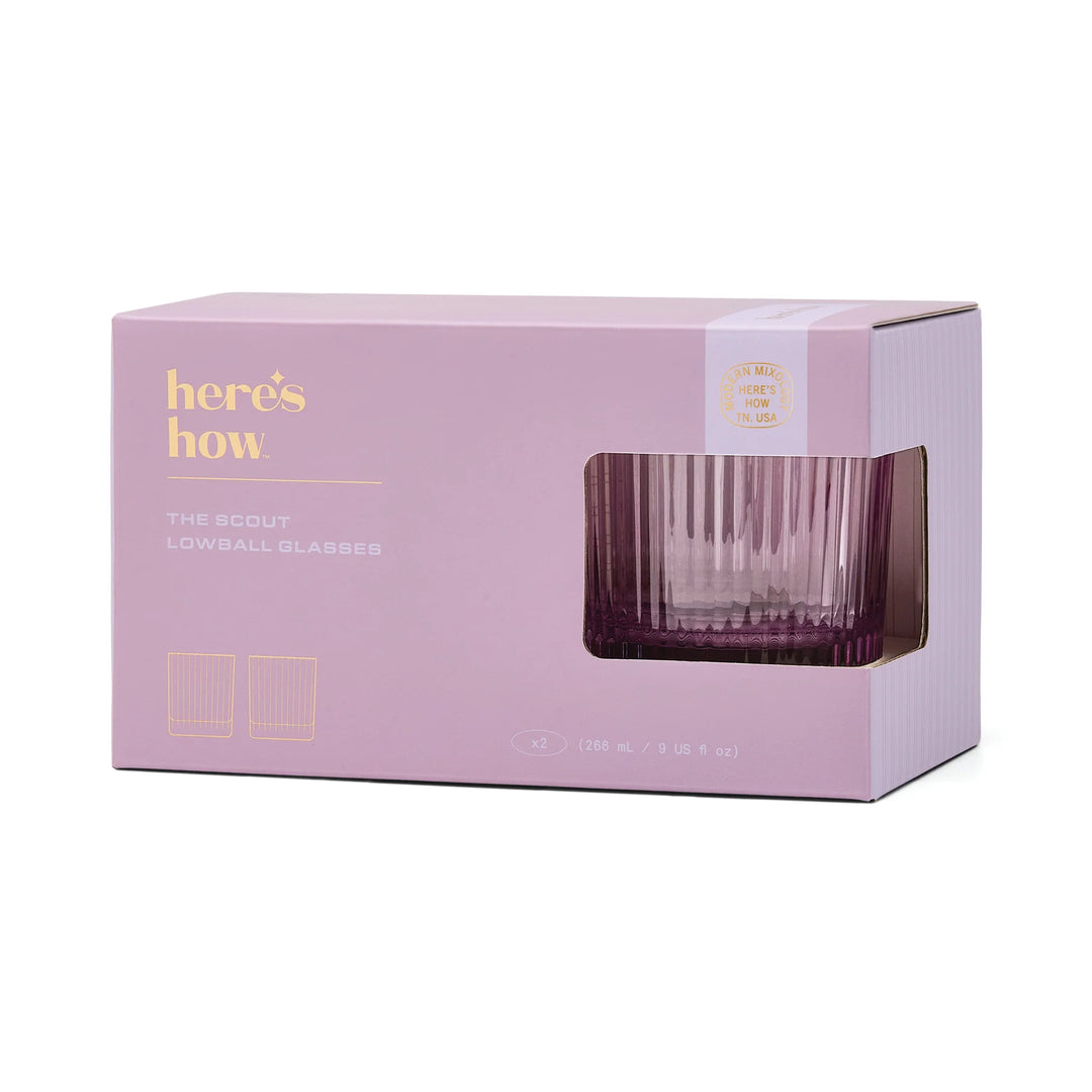 The Scout Lowball Glass - Set of 2 Lilac