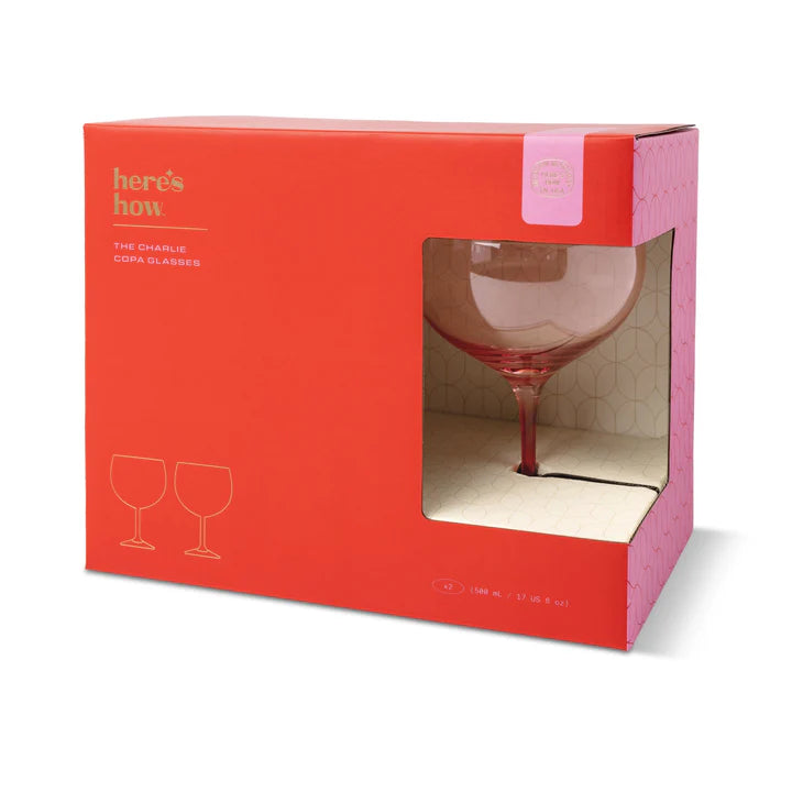 The Charlie Copa Glass - Set of Two - Olive + Cobalt