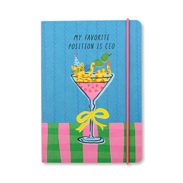 Notebook - My Favourite Position is CEO - Martini Cat