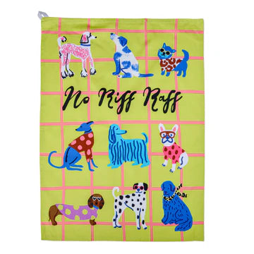 Tea Towel - No Riff Raff - Dogs