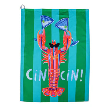 Tea Towel - Cin Cin - Lobster
