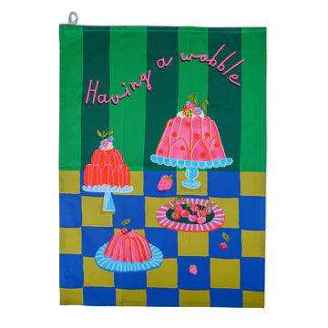 Tea Towel - Having a Wobble - Jelly
