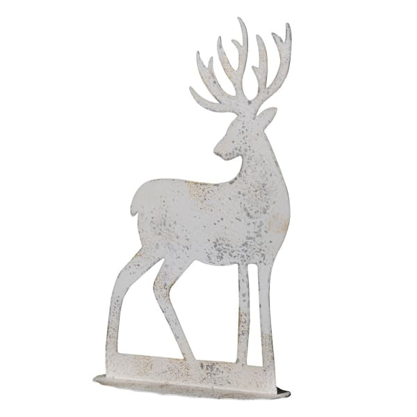 LRG AGED WHITE REINDEER