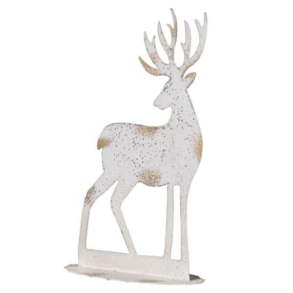 SML AGED WHITE REINDEER