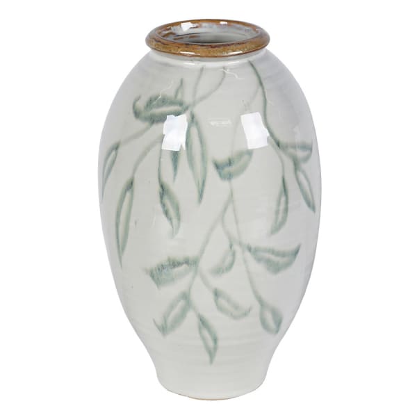 VERONA H.PAINTED LEAF VASE